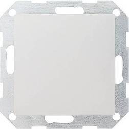 Gira System 55 Blind cover plate with support ring pure white matt