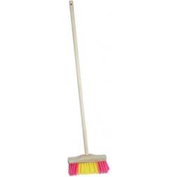 Klein Theo 6608 Pure Fresh wooden broom I Children's broom with sturdy wooden handle I Robust plastic bristles I Dimensions: 18 cm x 5 cm x 70 cm I Toys for children aged 3 and over