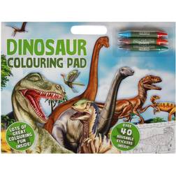 Dinosaurs Colouring Pad with 40 Reusubale Stickers