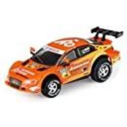 Darda 50393 Car Audi RS5 DTM Green Racing Car with Interchangeable Retractable Motor Vehicle with Wind-Up Motor for Children from 5 Years Old and Above Racing Tracks Orange
