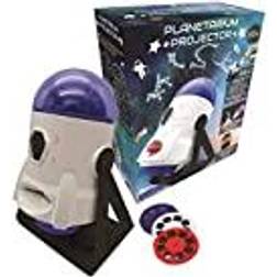 Lexibook 2-in-1 Planetarium Projector, 24 Images to Discover Space, 2 Constellation Domes, STEM, White/Blue, NLJ180