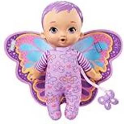 Mattel My Garden Baby HBH39​ My First Baby Butterfly Doll (23-cm 9-in) Soft Body with Plush Wings, Purple, Great Gift for Kids Ages 18M Violet
