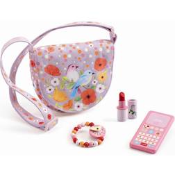 Djeco 36686 Imitación Bolso y accesorios de Birdie Toy Bags, Multicoloured