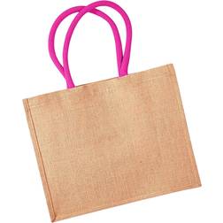 Westford Mill Classic Jute Shopper Bag 2-pack - Natural/Fuchsia