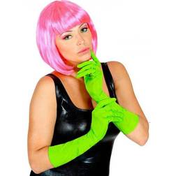 Widmann Long Neon Green Gloves Adults