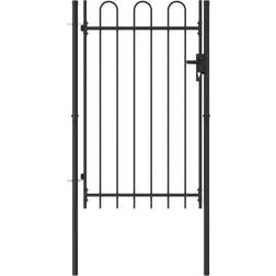 vidaXL Fence Gate Single Door with Arched Top 100x200cm