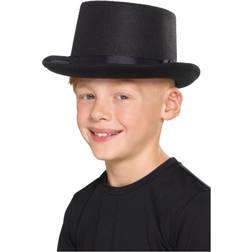 Smiffys Smiffy's 48826 Kids Top Hat, Unisex-Child, Black, One Size