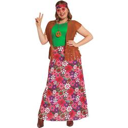 Fiestas Guirca Ladies Floral Hippy Costume