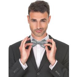 Boland Glitter Bow Tie for Adults, Silver, One Size, 53111