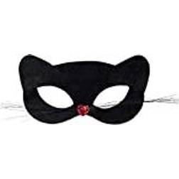 Boland BOL00297 Black Cat Mask with Heart Shaped Nose for Adult
