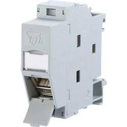 Metz Connect 130B117003-E Network outlet DIN rail CAT 6A Grey-white (RAL 7035)