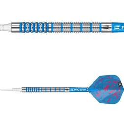 Sand & Surf Darts Orb 12 22G 80% Tungsten Soft Tip Darts Set, Silver, Blue and Pink
