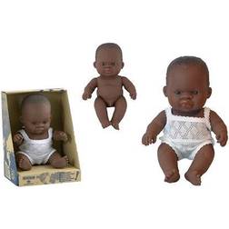 Miniland 31123 Baby Doll African Small boy 21 cm 31123, Multi-Color