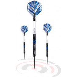 RED DRAGON Gerwyn Price Blue Ice SE 24 gram Tungsten Professional Darts Set with Flights and Nitrotech Shafts (Stems)