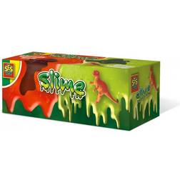 SES Creative 15005 Slime-T-rex 2x120gr, Red and Green