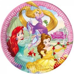 Disney 93431 Ariel, Belle, Rapunzel Plates, Multi Coloured