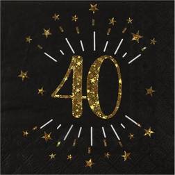 Paper Napkins 40 Years Birthday Party 10-pack