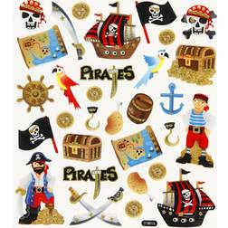Creativ Company Klistermärken med glitterdetaljer pirater 1 ark