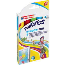 Edding 4-16-5 Funtastics Window Fun Fibre Pen Set (5 Pack)