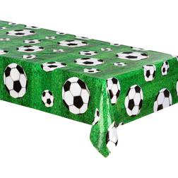 Vegaoo Boland 62509 Tablecloth Football Size 180 x 120 cm Polyester Fabric Decoration Bundesliga Champions Legaue Birthday Party Puplic Viewing