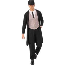 Bristol Novelty Unisex Adults Brummie Gangster Costume (Standard) (Black/Beige/White)