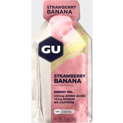 Gu Energy Gel Strawberry Banana, White