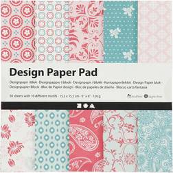Creativ Company Design Paper Pad, 15,2x15,2 cm, 120 g, rose, 50 sheet/ 1 pack
