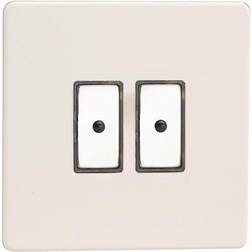 Varilight 2-Gang V-Pro Eclique2 Touch/Remote Control LED Dimmer Premium White JDQE102S