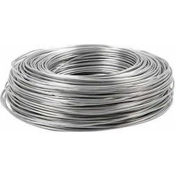 Diverse Aluminium Wire, round, thickness 2 mm, silver, 100 m/ 1 roll