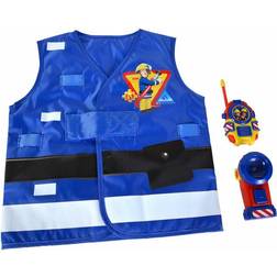 Simba 109252477 Fireman Sam Fire Brigade Rescue Set Vest with Print Torch 11 cm Walkie Talkie 14 cm