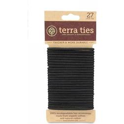 Natural Rubber & Organic Cotton Hair Bands (Pack of 27) Black