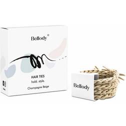 Rubber Hair Bands Bellody champagne beige (4 uds)