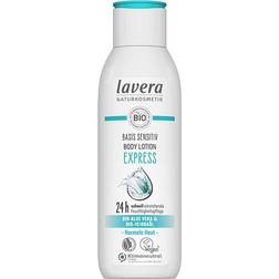 Lavera basis sensitiv Body Lotion Express Natural Cosmetics vegan Organic Aloe Vera & Organic Jojoba Oil certified, white 250ml