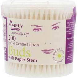 Simply Cotton Buds Paper Stem Tub 200's