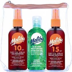 Malibu SPF15 SPF10 Dry Oil Spray After Sun Travel Bag
