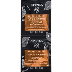 Apivita Express Beauty Apricot Gentle Facial Scrub for Face 2 x 8 ml