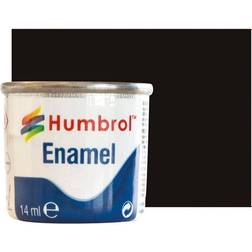 Humbrol 85 Coal Black Satin Enamel Paint 14ml