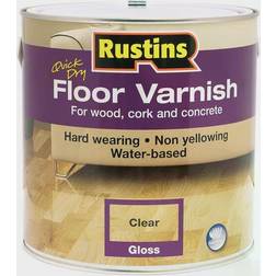 Rustins Quick Dry Floor Varnish Wood Protection Transparent 2.5L