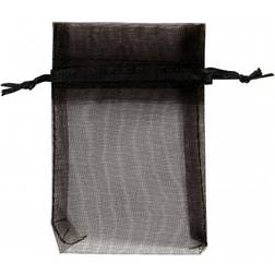 Organza Bags, size 7x10 cm, black, 10 pc/ 1 pack