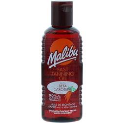 Malibu Sun Water Resistant Bronzing Fast Tanning Oil with Beta Carotene and Tropical Coconut Fragrance 100ml