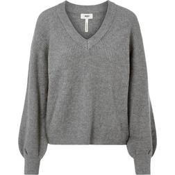 Object Collector's Item Malena Rib Knitted Sweater - Medium Grey Melange