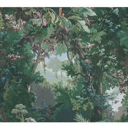Living Walls A.S. Création Forest Wallpaper History of Arts Non-Woven 10.05 m x 0.53 m Made in Germany 376521 37652-1, Green, Blue, Pink, Brown
