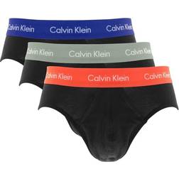 Calvin Klein Cotton Stretch Hip Briefs 3-pack - B- Royalty/Grey H/Exotic Coral