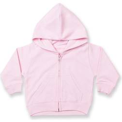 Larkwood Baby/Kid's Zip Through Hooded Sweatshirt/Hoodie - Pale Pink
