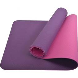 Schildkröt Fitness Unisex's Bi-Color Yoga Mat 4 mm Bicolor, Carry Bag, Violet/Pink, 960069, Medium
