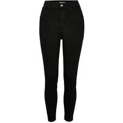 River Island High Waisted Skinny Jeans - Black