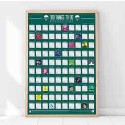 Gift Republic 100 Things To Do Bucket List Scratch Off Poster 42x59.4cm