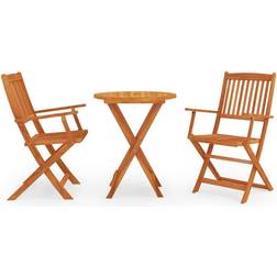 vidaXL 3087159 Patio Dining Set, 1 Table incl. 2 Chairs