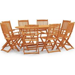 vidaXL 3087156 Patio Dining Set, 1 Table incl. 8 Chairs