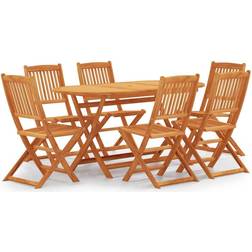 vidaXL 3087157 Patio Dining Set, 1 Table incl. 6 Chairs